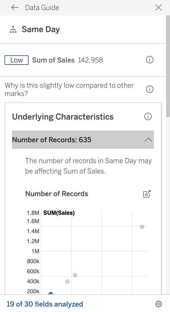 Figure 12.16 – Number of records explanation