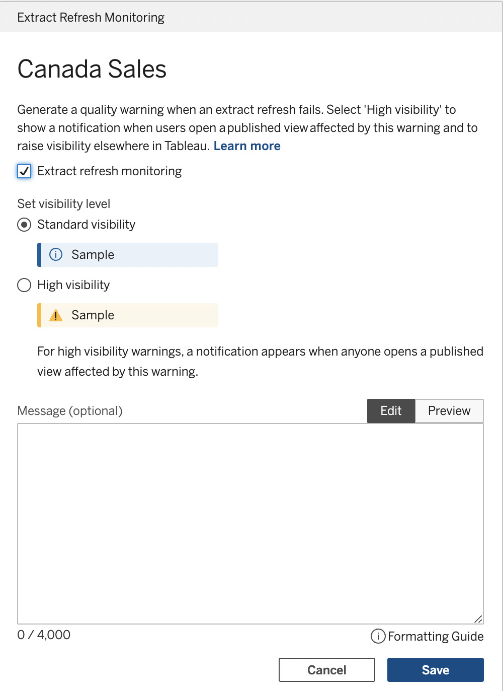 Figure 13.24 – Extract Refresh Monitoring