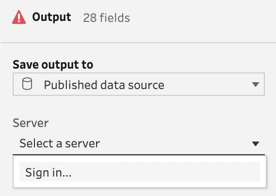 Figure 6.6 – Sign in dialog for the published data source