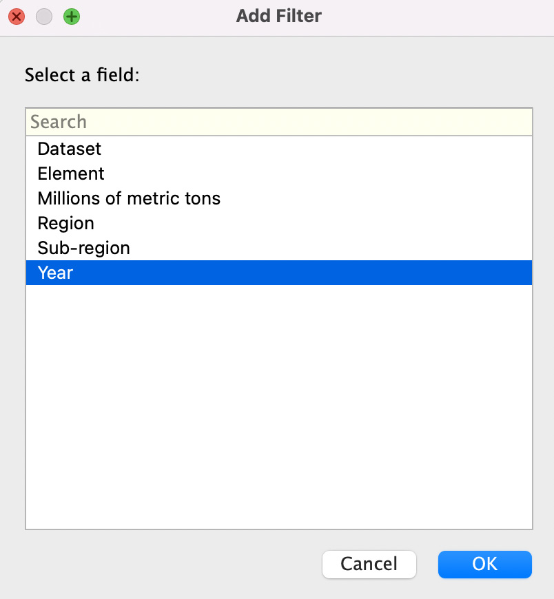 Figure 7.9 – The data extract filter dialog