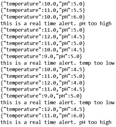 Figure 3.4 – The printed results of your alerting system
