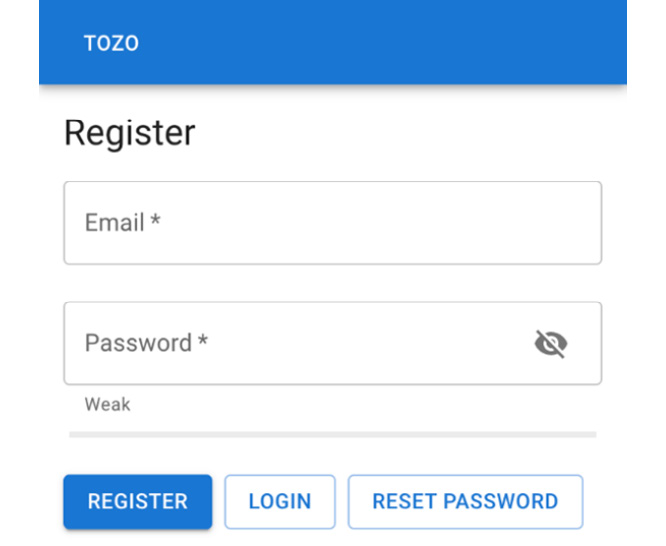 Figure 5.2: The registration page 
