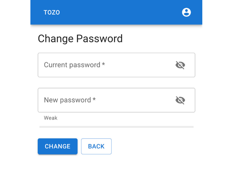 Figure 5.5: The Change Password page 
