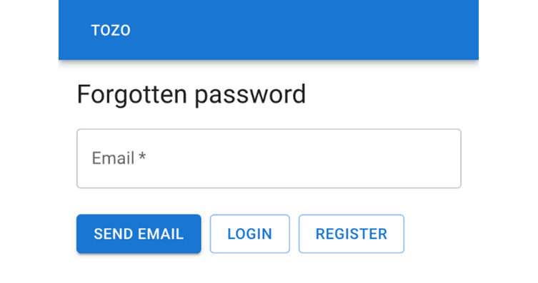 Figure 5.6: The Forgotten password page 
