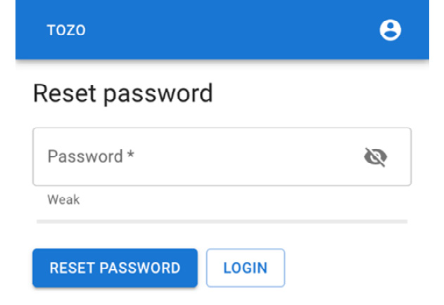 Figure 5.7: The Reset password page 
