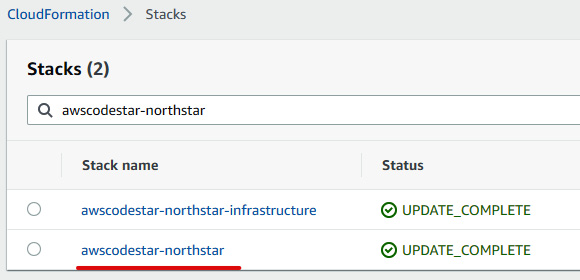 Figure 1.32 – CloudFormation stack lists
