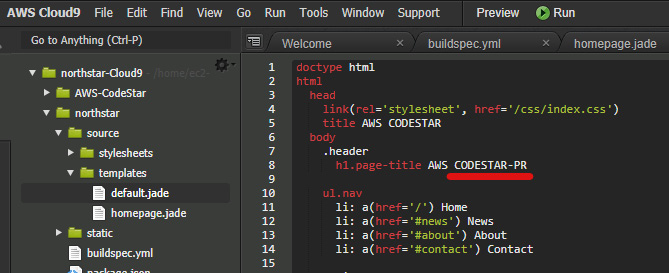 Figure 1.56 – Editing feature branch code for PR to develop branch
