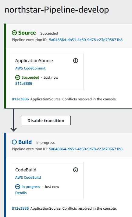 Figure 1.61 – northstar develop code pipeline
