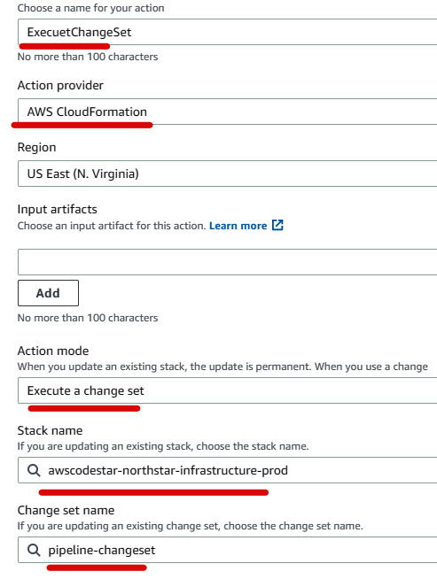 Figure 1.68 – ExecuteChangeSet action group configuration
