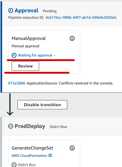 Figure 1.74 – The first screen shows waiting for manual approval while the second screen shows the approval process