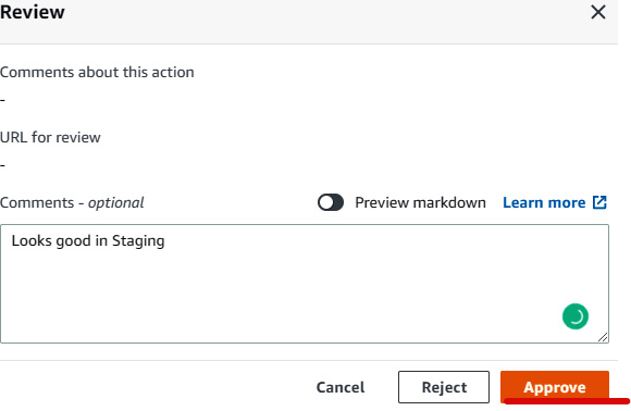 Figure 1.74 – The first screen shows waiting for manual approval while the second screen shows the approval process