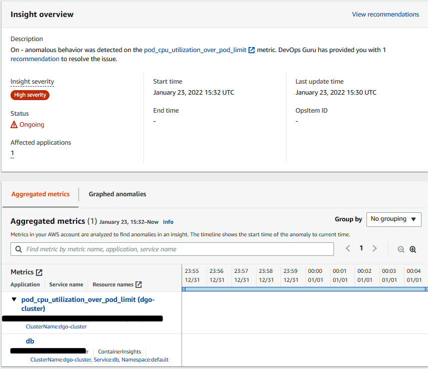 Figure 10.17 – Insight overview with Aggregated metrics
