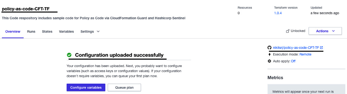 Figure 2.22 – The VCS integration status
