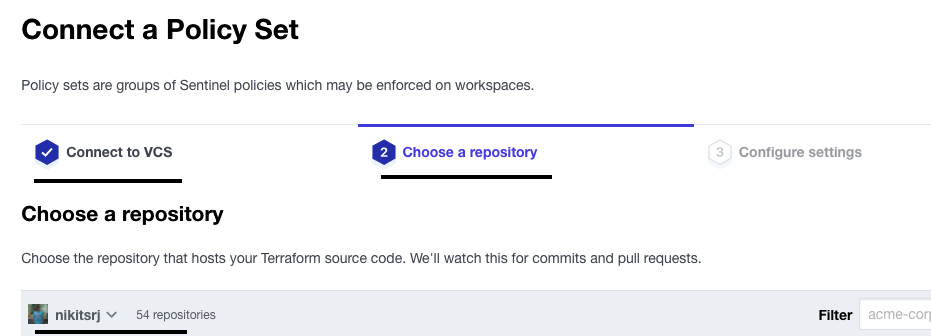 Figure 2.30 – Connecting a policy repository to Terraform Cloud
