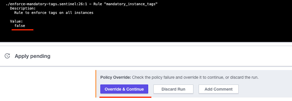 Figure 2.32 – The Override & Continue option to continue the execution
