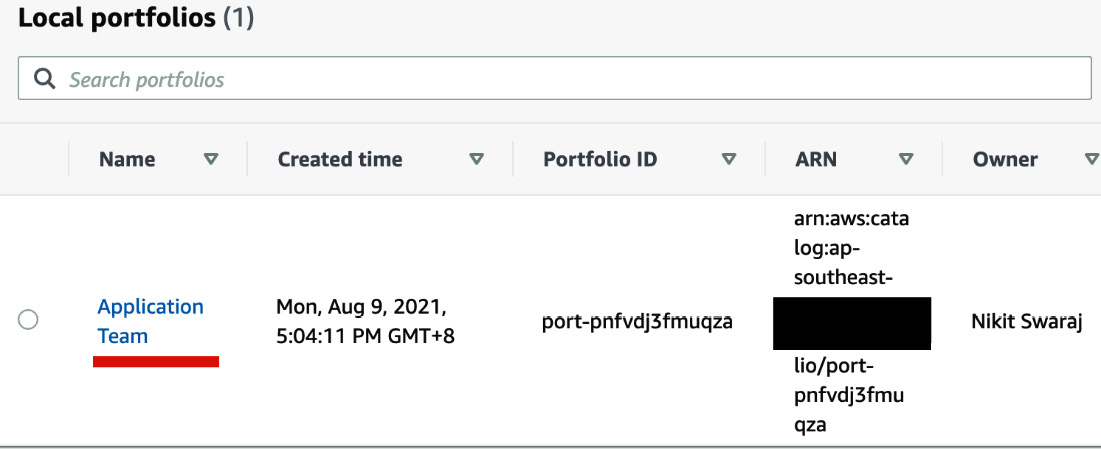 Figure 2.8 – Local portfolios page
