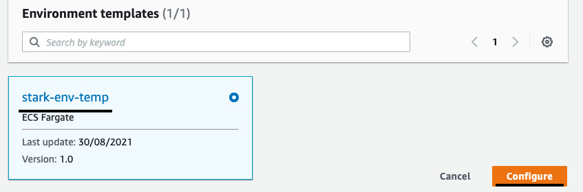 Figure 3.12 – Environment templates
