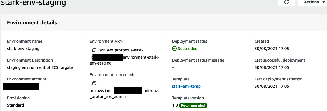 Figure 3.15 – The Environment details page
