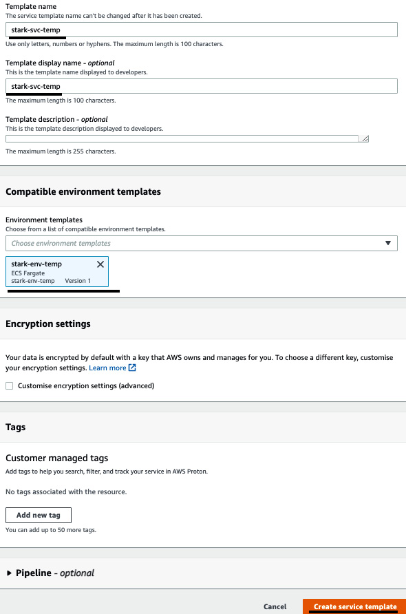 Figure 3.20 – Providing service template details
