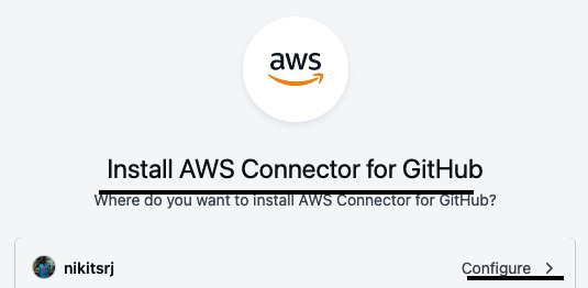 Figure 3.26 – Installing AWS connector in GitHub
