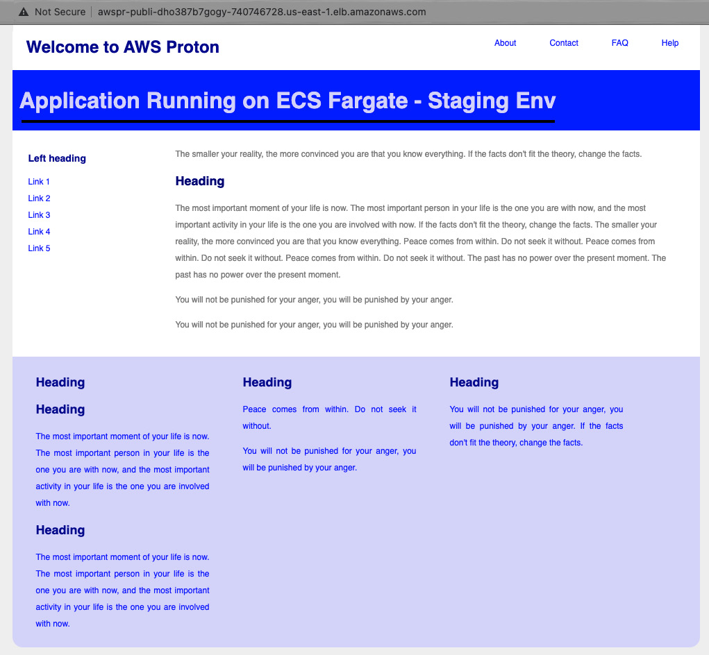 Figure 3.35 – Application running in the staging environment
