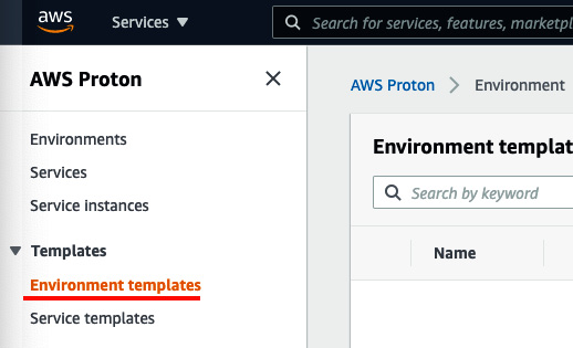 Figure 3.6 – The AWS Proton console
