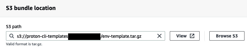 Figure 3.8 – Selecting the environment template via S3
