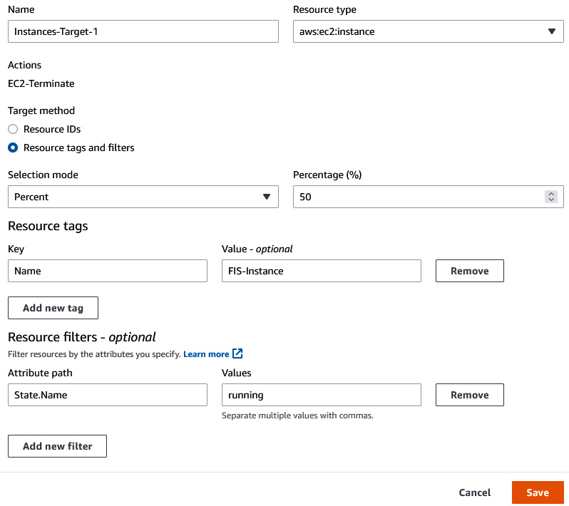 Figure 6.15 – Providing FIS target details
