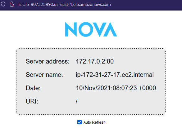 Figure 6.19 – Nova web application served by the 172.31.27.17 server only
