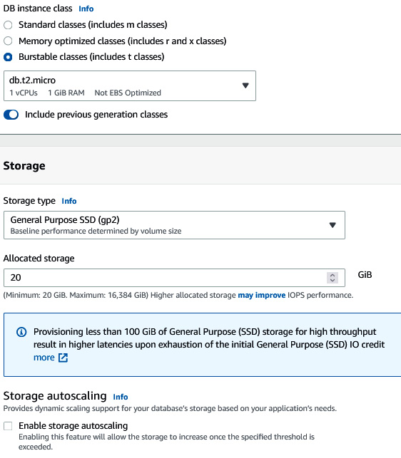 Figure 6.36 – Providing database storage details
