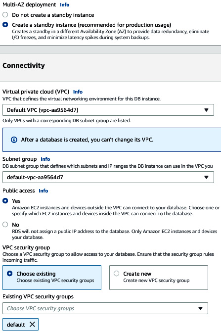 Figure 6.37 – Providing database network details
