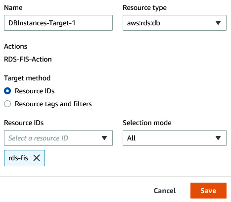 Figure 6.44 – Providing FIS target details
