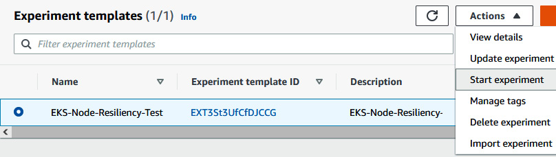 Figure 6.55 – Starting the FIS experiment
