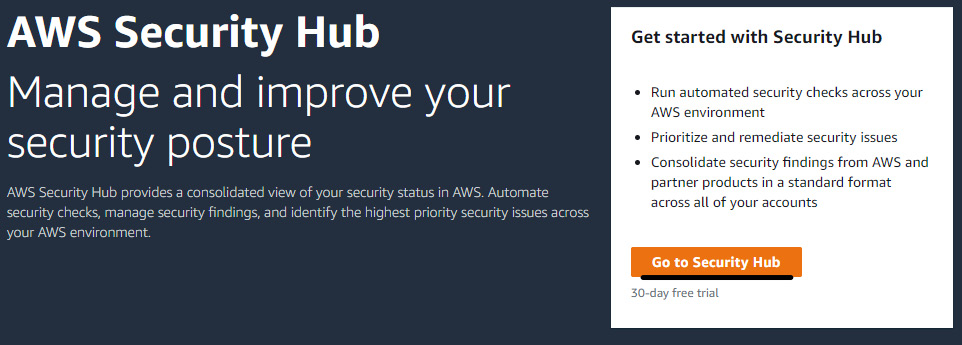 Figure 7.5 – The AWS Security Hub console
