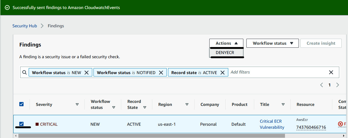 Figure 7.12 – Acting on the security findings
