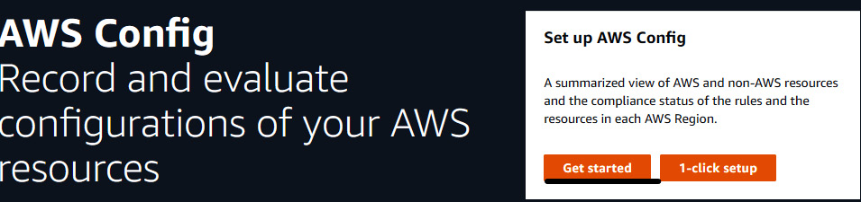 Figure 7.15 – AWS Config console setup page
