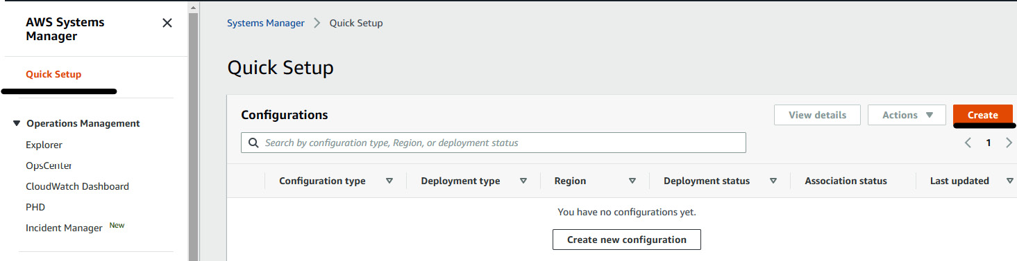 Figure 7.21 – Setting up AWS Systems Manager
