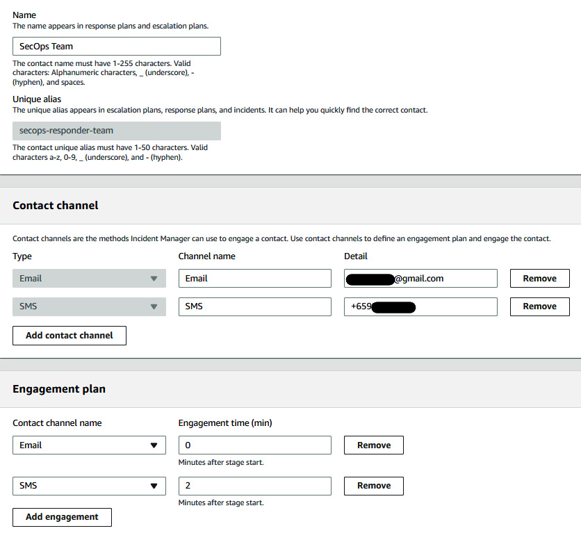 Figure 7.30 – Providing contact details in contact settings
