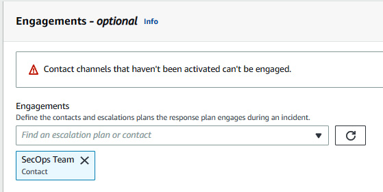 Figure 7.32 – Selecting the engagement contact team
