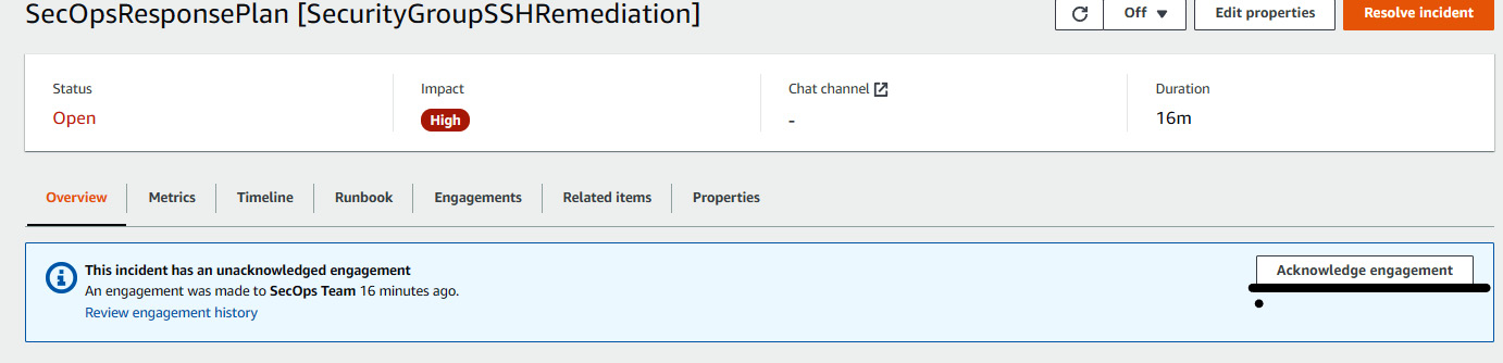 Figure 7.38 – Acknowledging the incident
