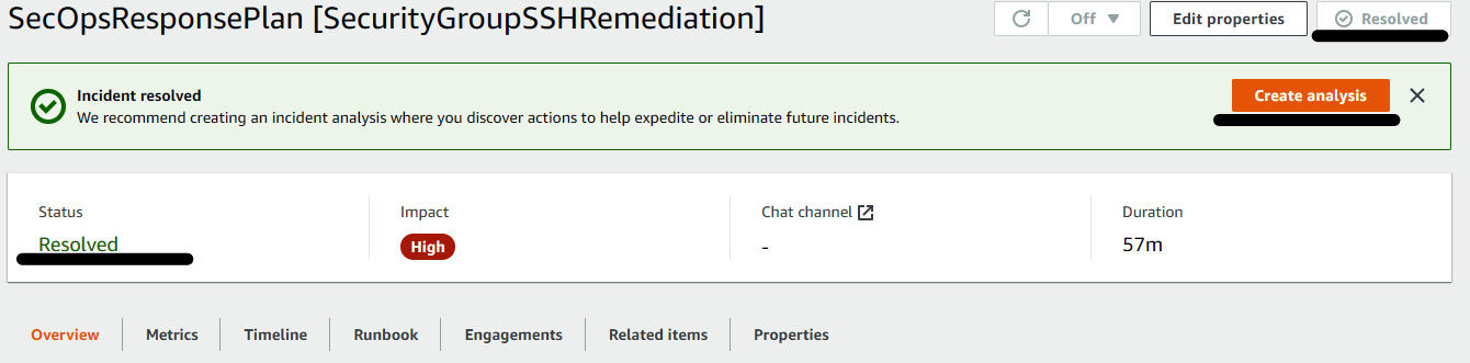 Figure 7.47 – Resolving the open incident
