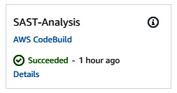 Figure 9.29 – SAST-Analysis CodeBuild project succeeded
