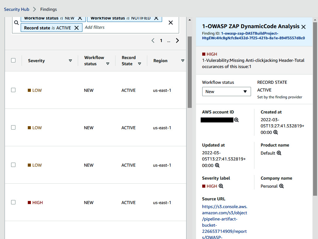 Figure 9.34 – CodeBuild project build failed due to the presence of high and medium vulnerabilities
