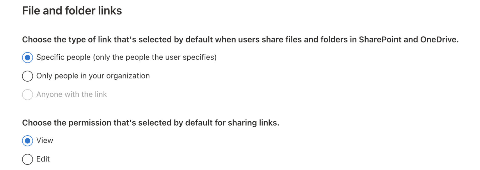 Figure 1.20 – Same options with specific people and view options chosen
