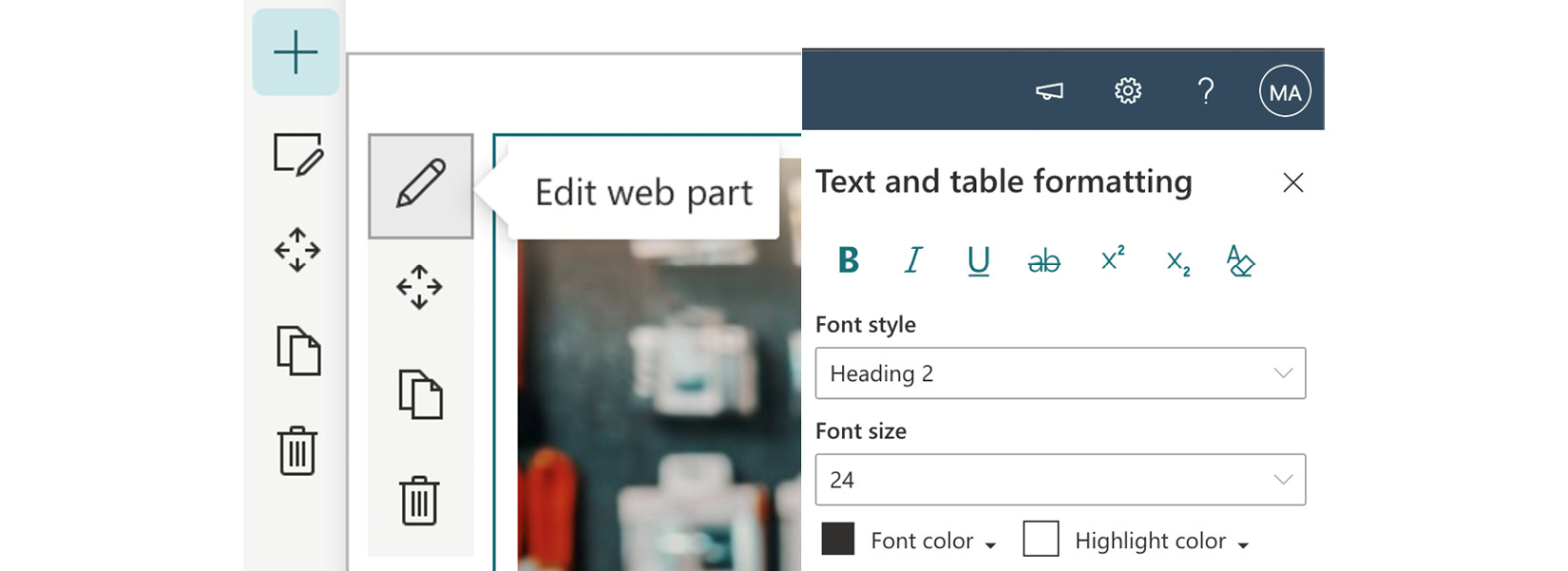 Figure 1.5 – Editing a modern web part
