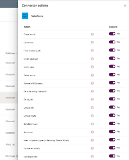 Figure 6.16 – Configuring connector actions in the Power Platform admin center
