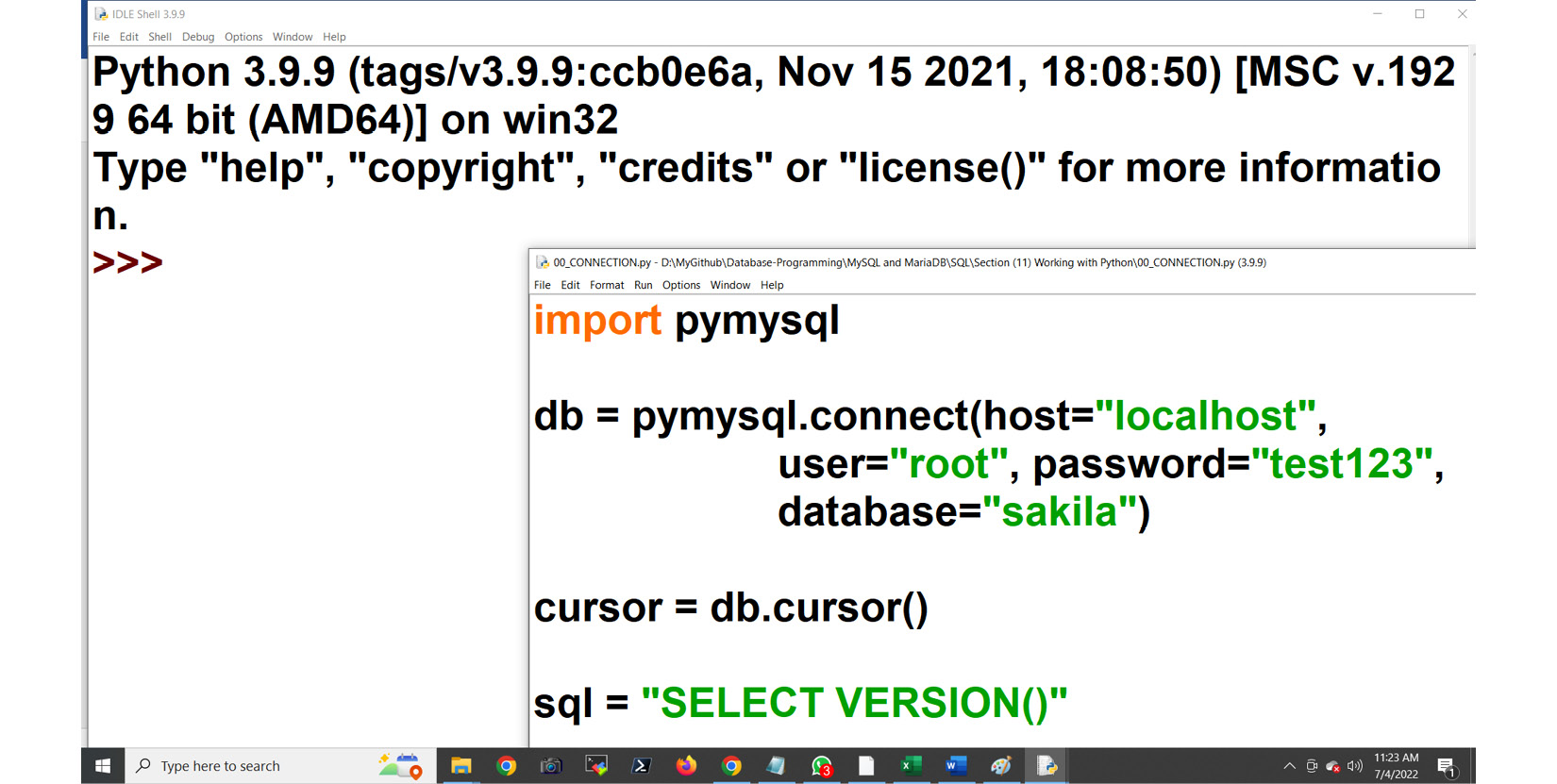 Figure 2.12 – IDLE in action
