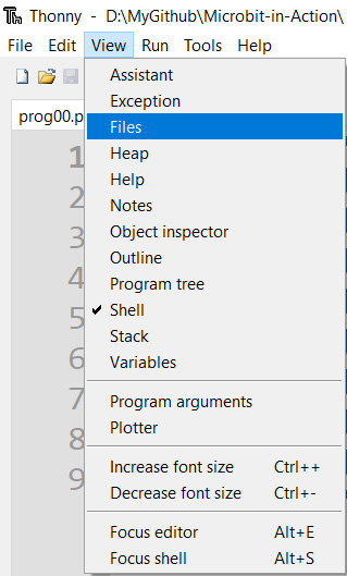 Figure 8.1 – Opening Files view
