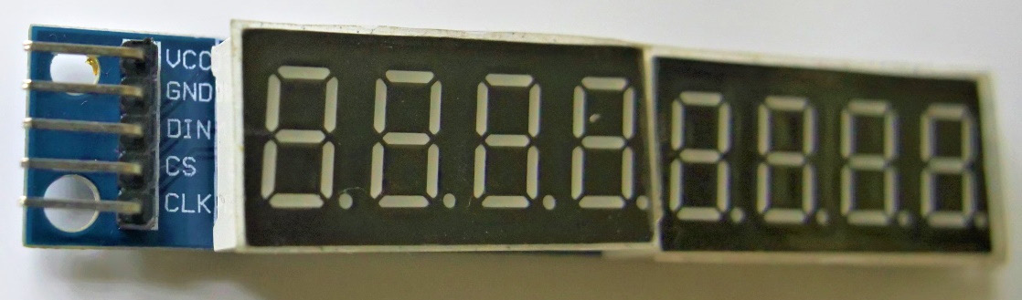 Figure 11.11 – 7-segment 8-digit display with pins
