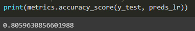 Figure7.15: Logistic regression model accuracy
